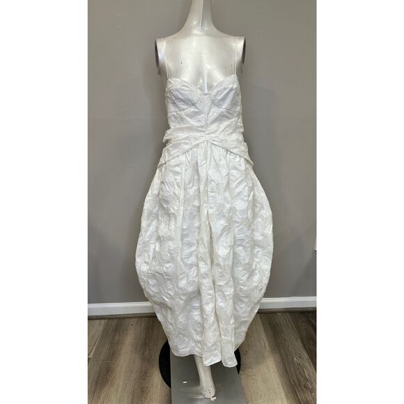 NWT CECILIE BAHNSEN Jeorge Jacquard Bustier Midi-Dress Size 6 $1,820 - Picture 3 of 9